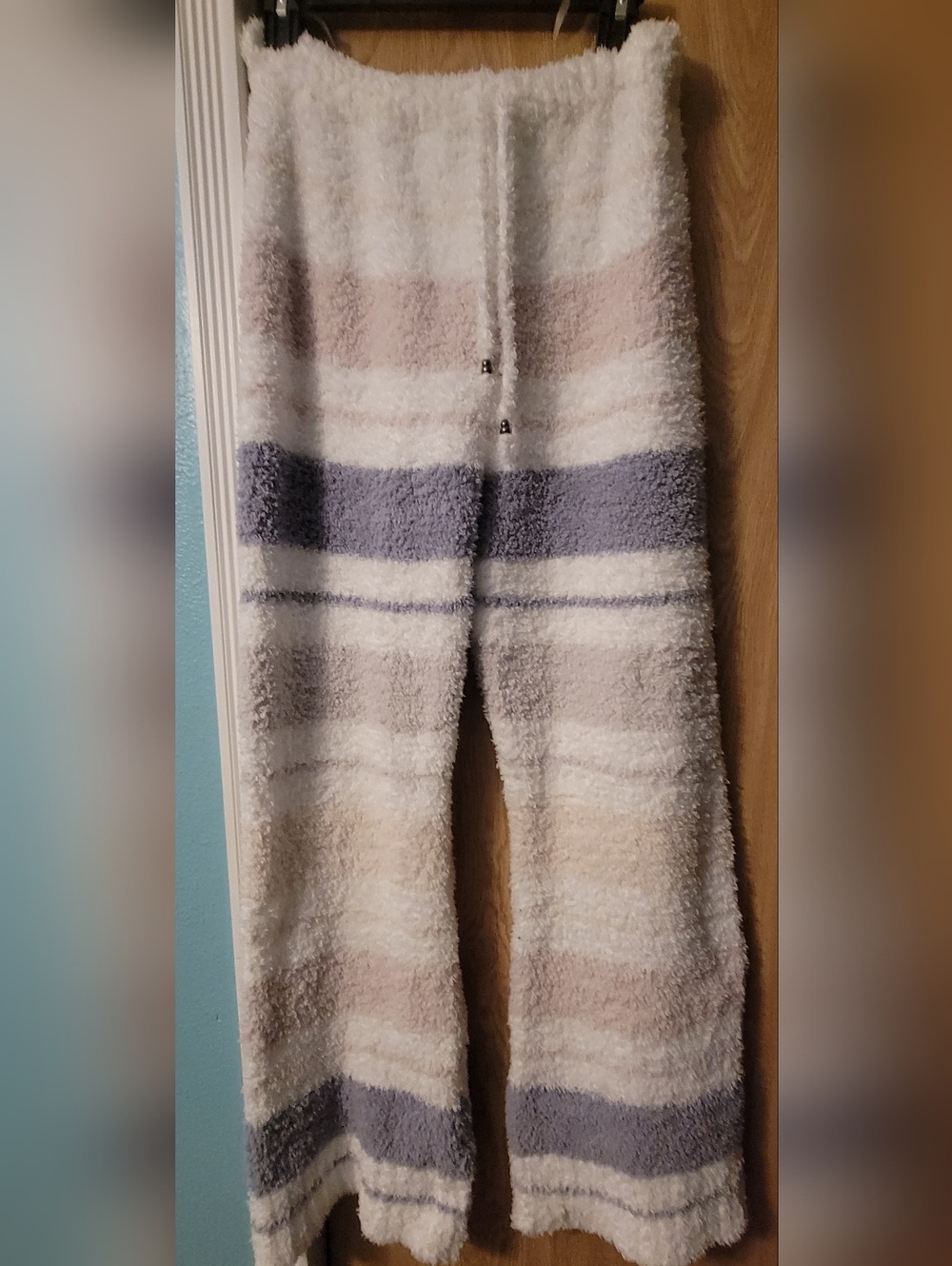 POL Plush Pajama Bottoms in Cream, Lavender & Pink